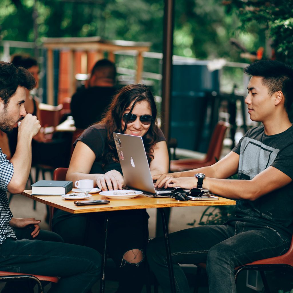 University students outdoors