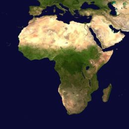 Satellite view of Africa