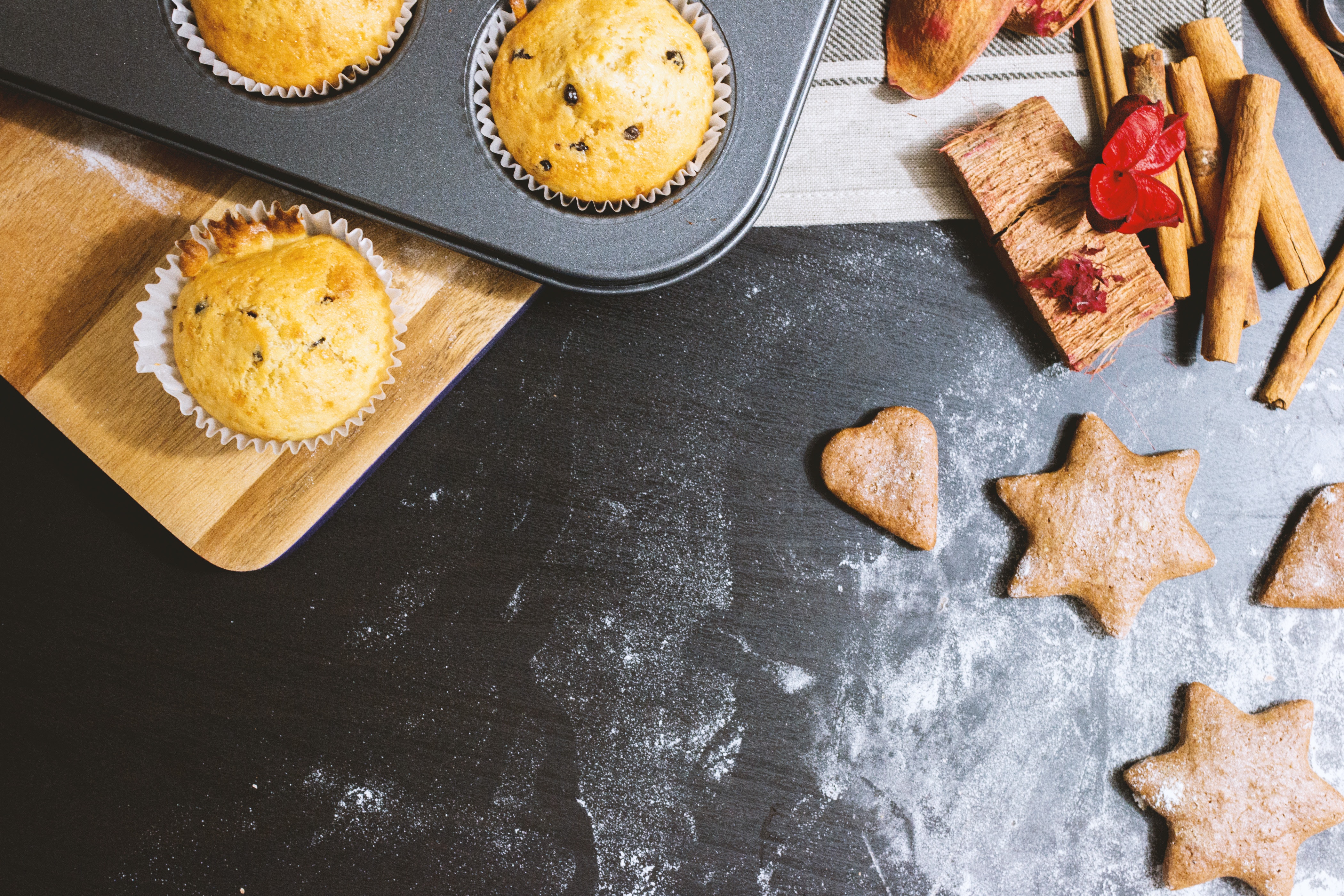 baked goods on counter