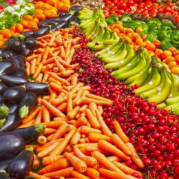 fruit laid out