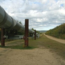 pipeline cuts across field