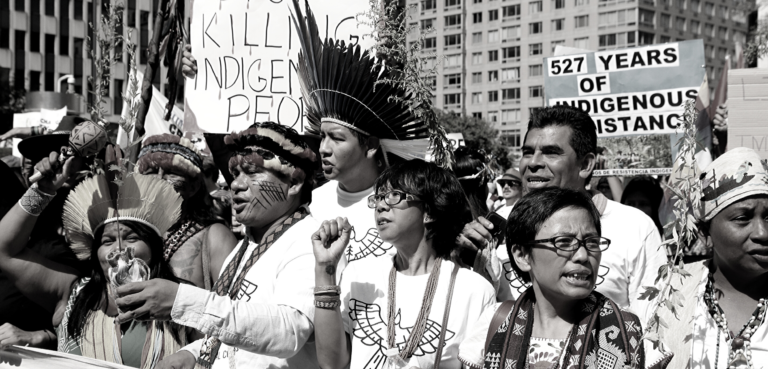 indigenous leaders strike at global rallies in NYC