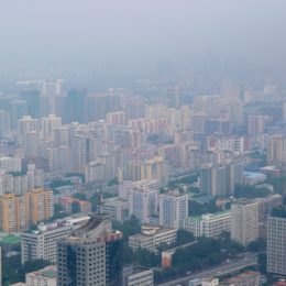 smog in cityscape