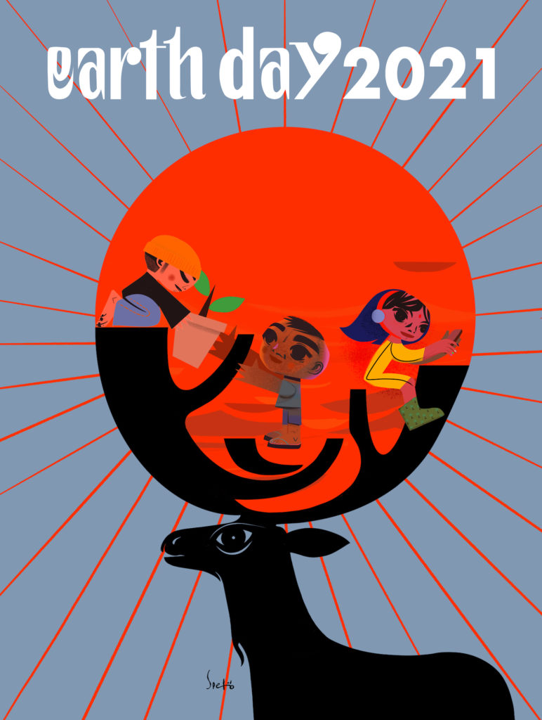 The official Earth Day 2021 poster, by Speto