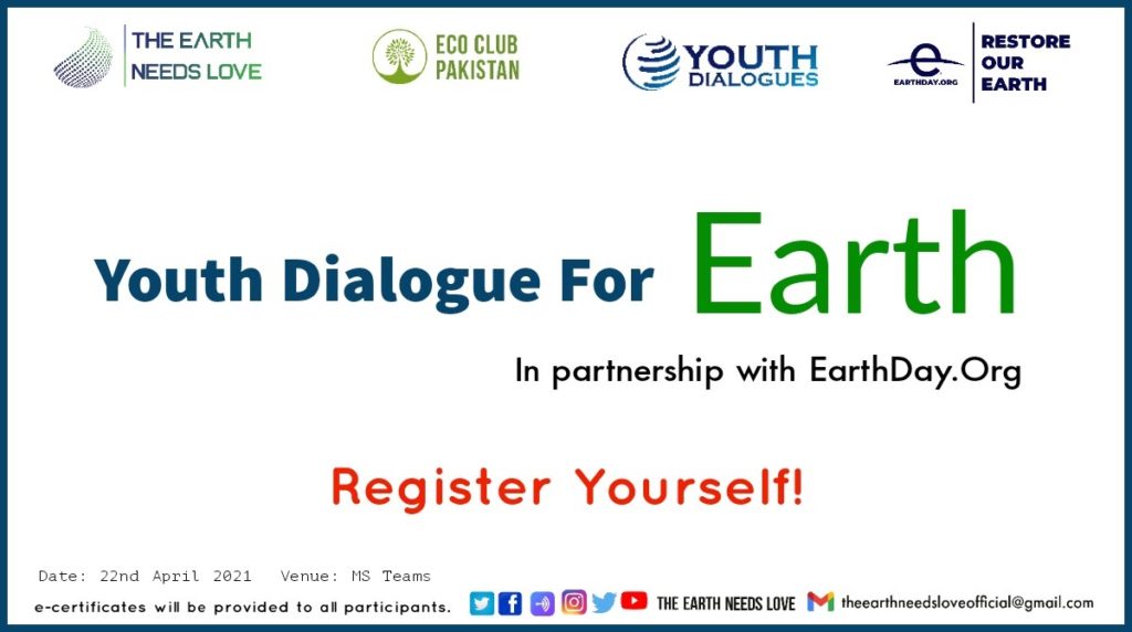 Flyer for the youth dialogue for the earth event