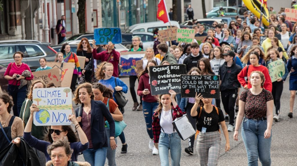 Climate change marchers