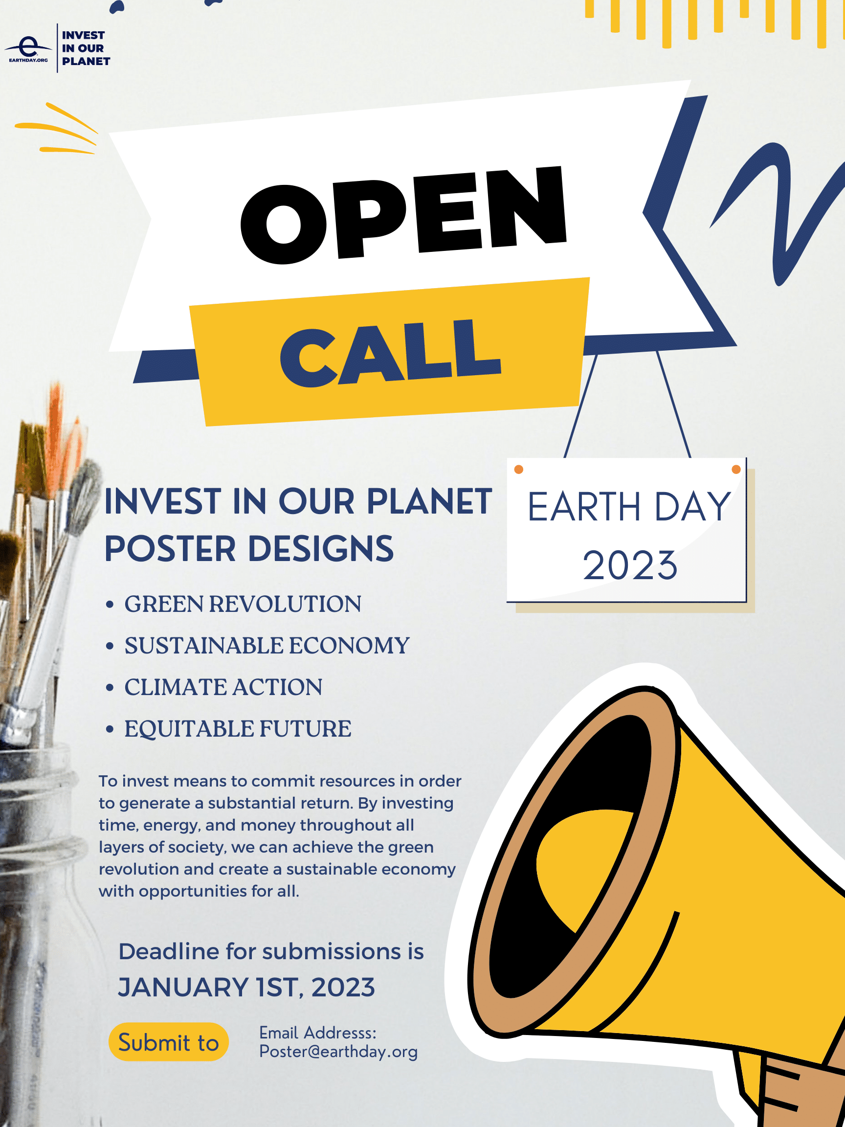 Earth Day 2023 Call for Poster Submissions Earth Day