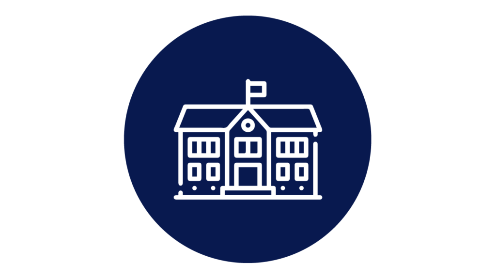 Icon representing a school