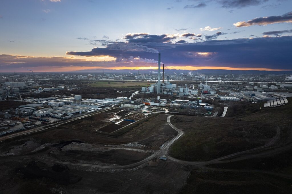 Birds-eye view of plastics facility Unlocking Innovation in Plastic Cleanup