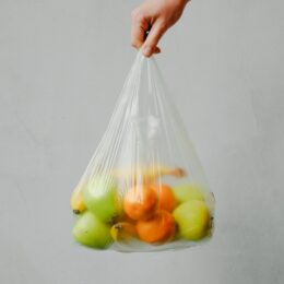 fruit in plastic bag