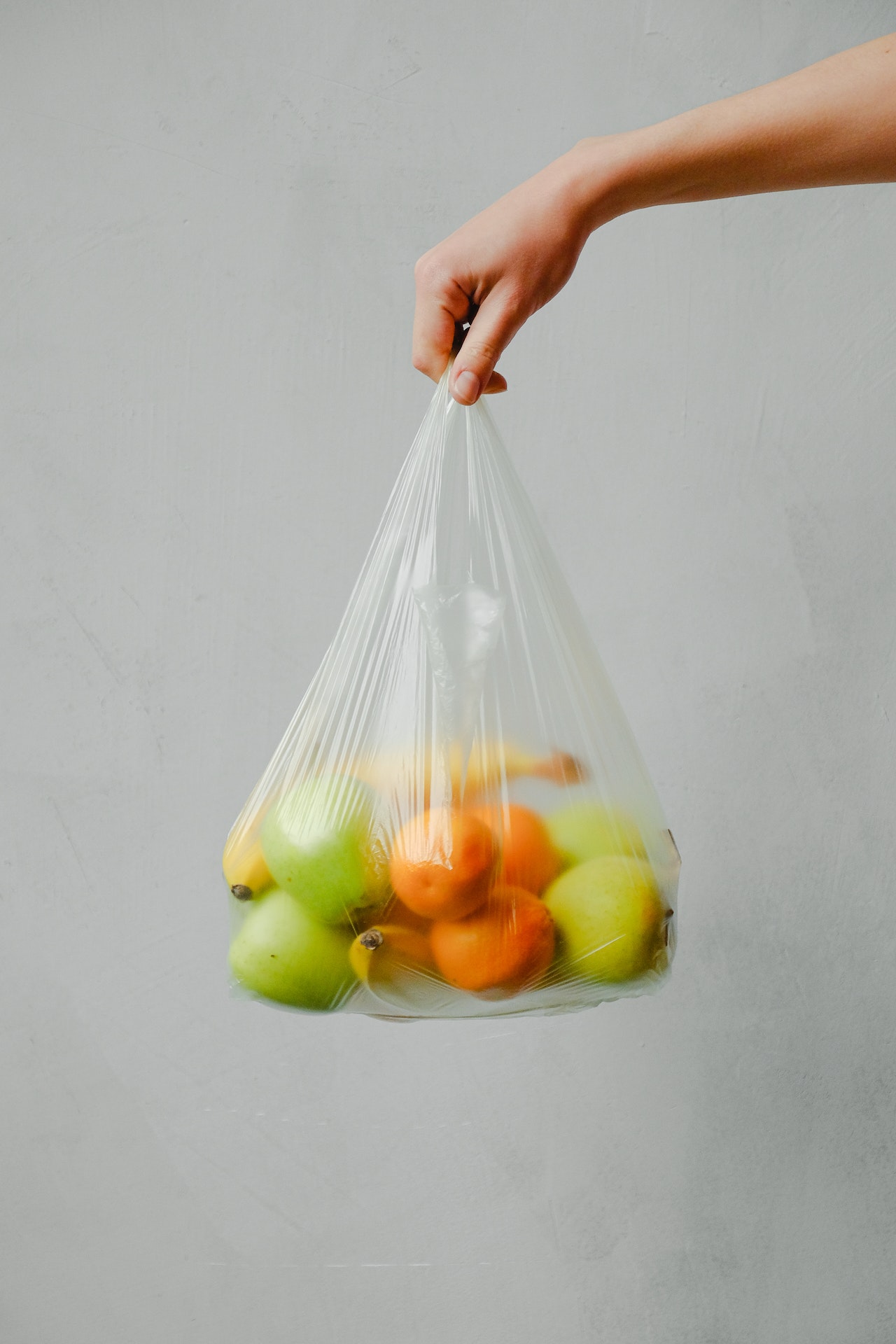 fruit in plastic bag