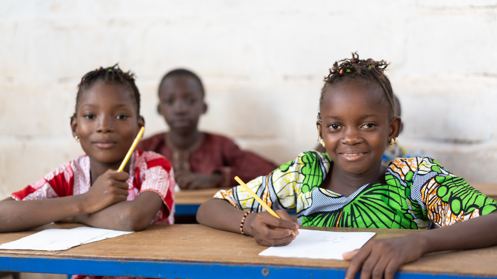 African children in classroom
