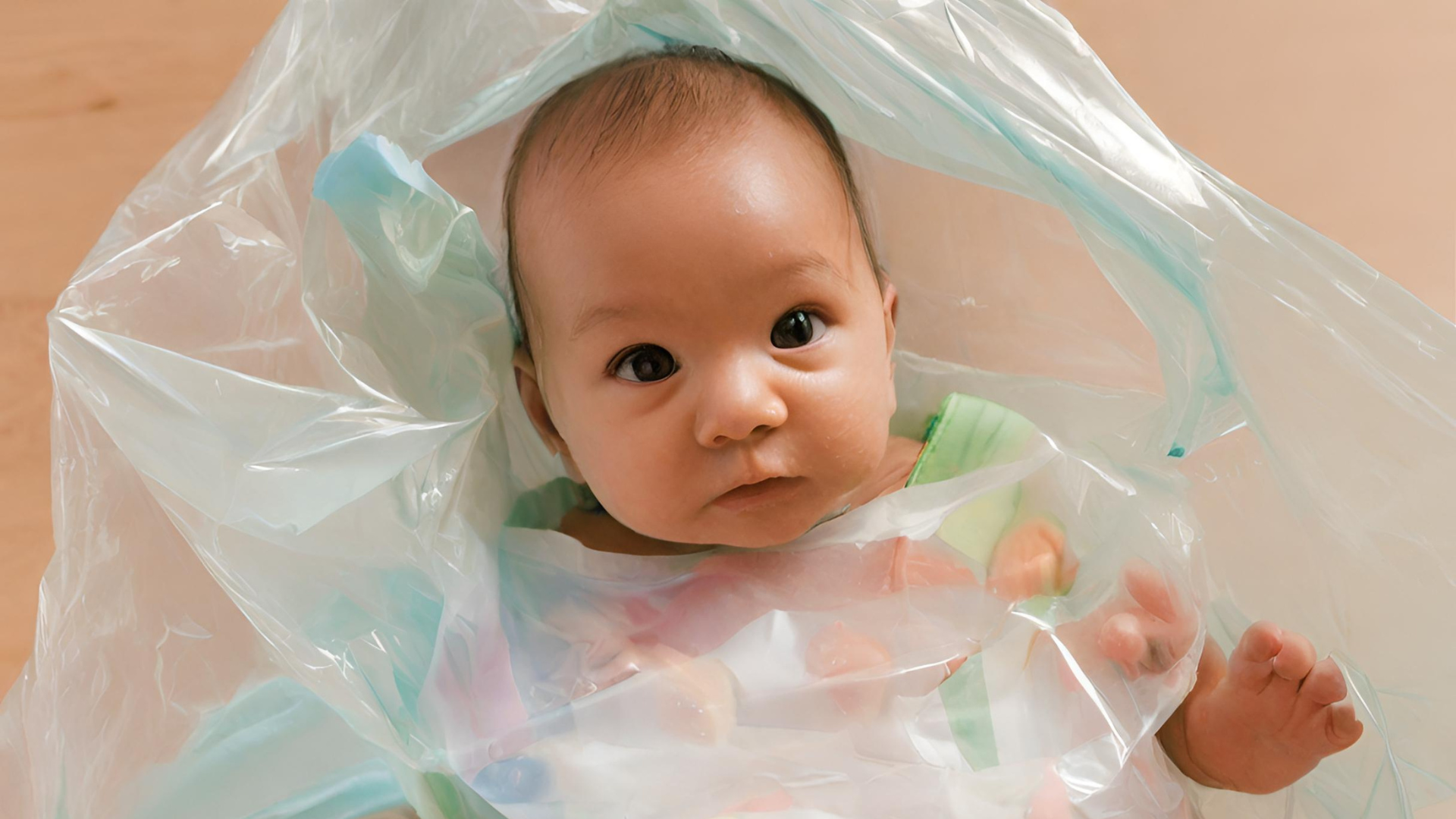 Baby in plastic bag