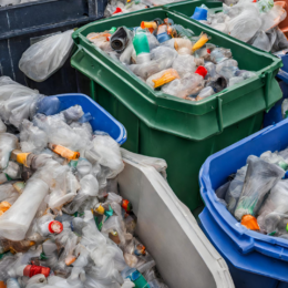 Plastic recycling bins