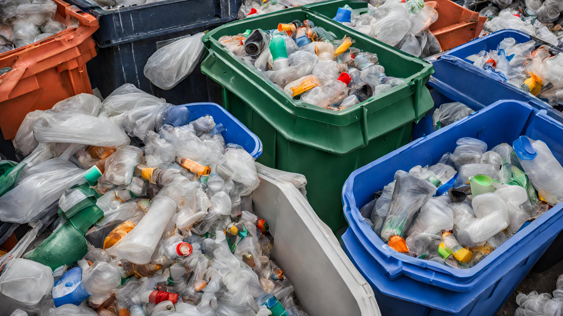 Plastic recycling bins