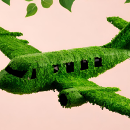 airplane with greenery