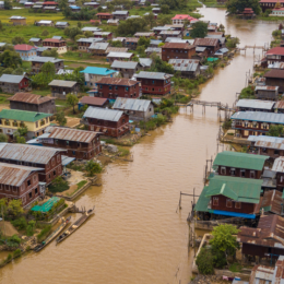 Flooded homes