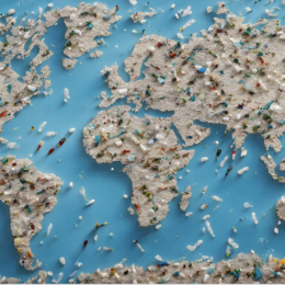 Map with plastics