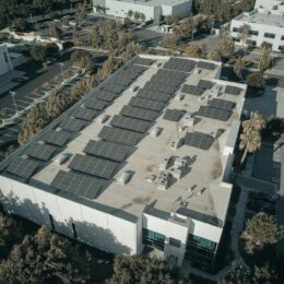 Solar panels on a rooftop