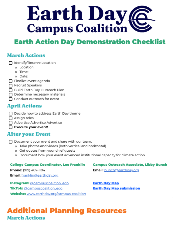 rally planning checklist