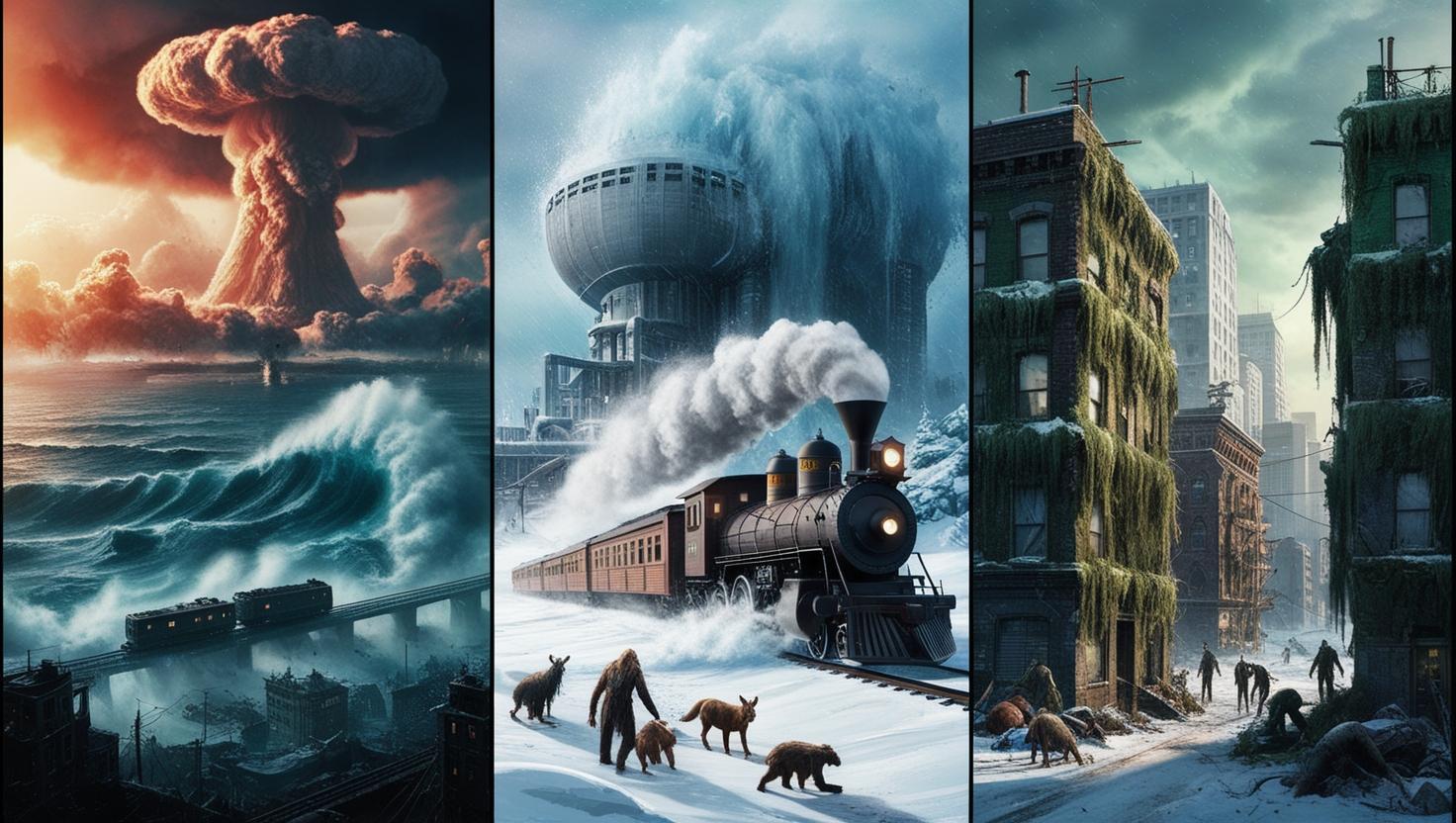 Three scenes of TV apocalypse.
