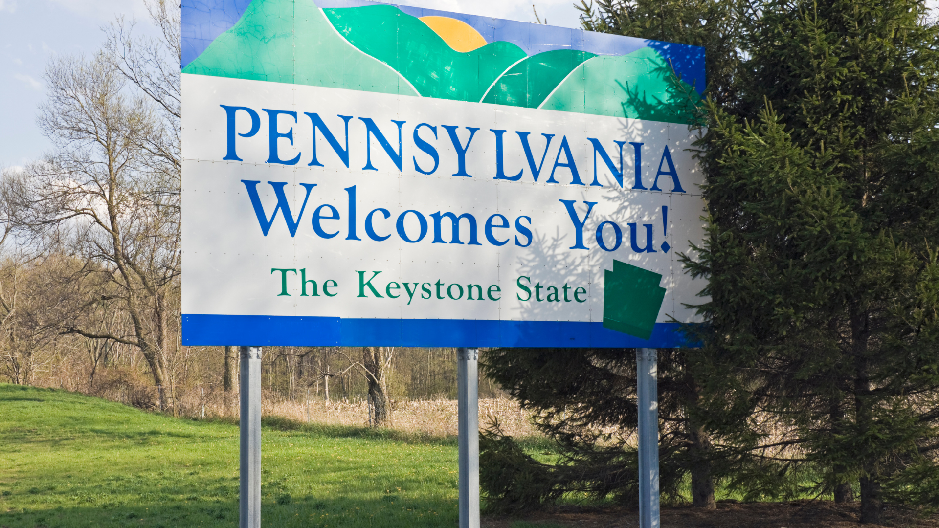 Welcome to Pennsylvania sign.