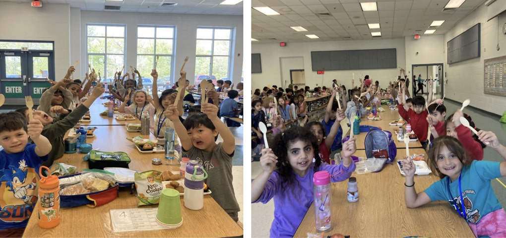 First Grade students at Buffalo Trail Elementary School in Virginia, U.S., in action