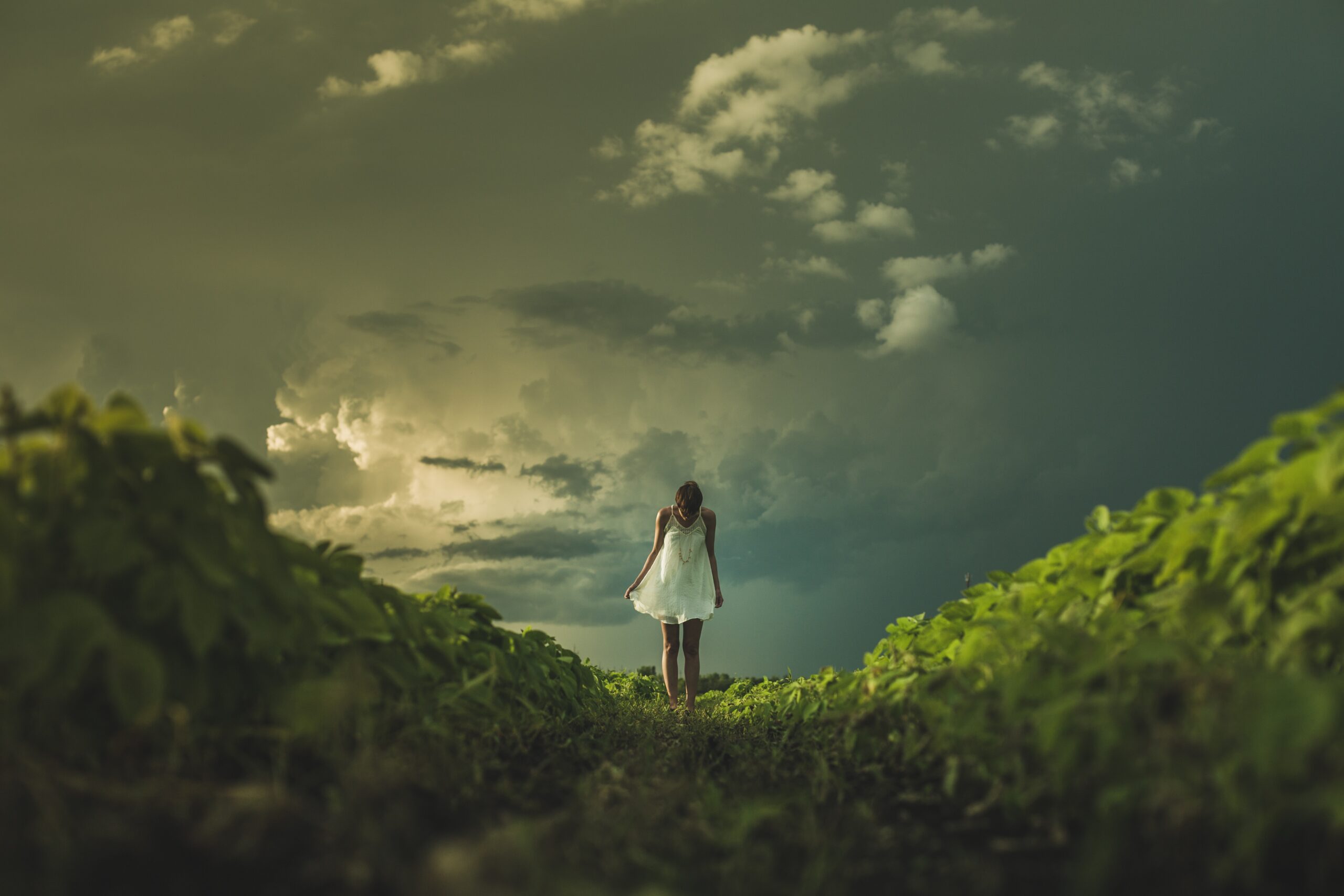 Woman in a field.