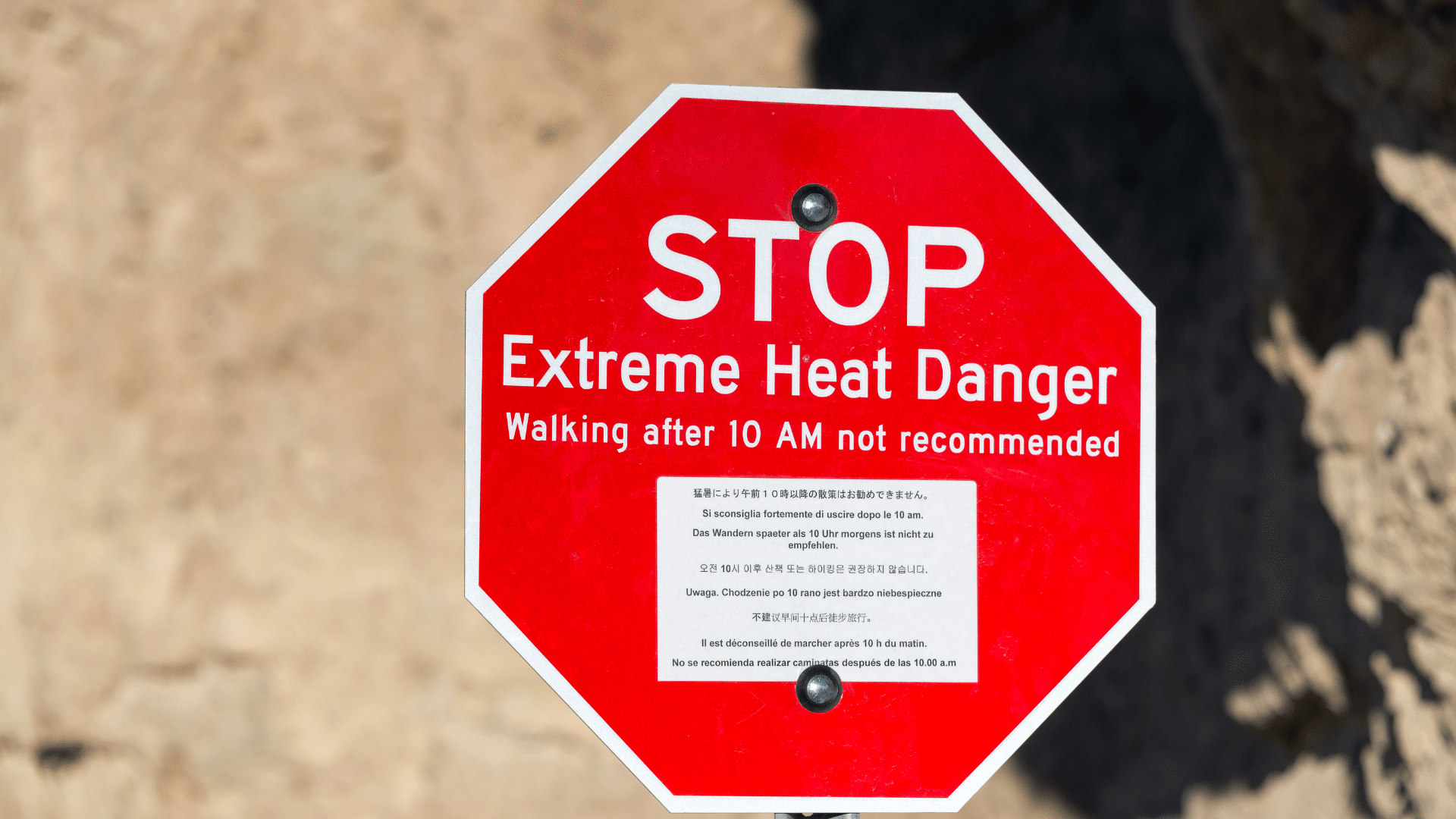 Stop Extreme Heat Danger sign