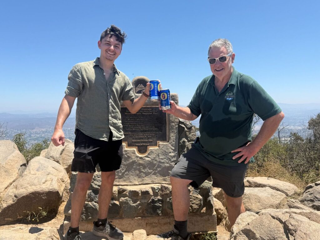 Steve and Michael (author) at the top of the mountain