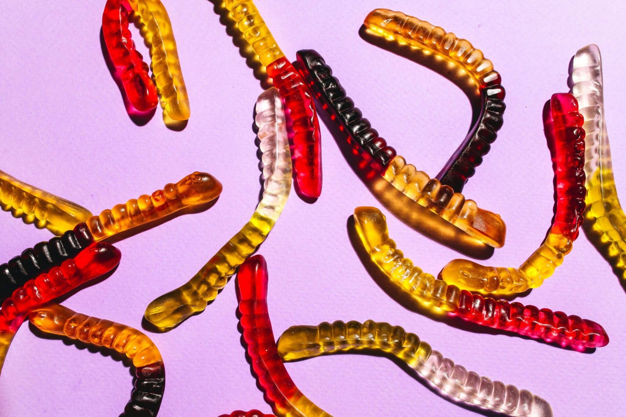 Gummy worms.