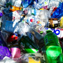 Pile of plastic bottles
