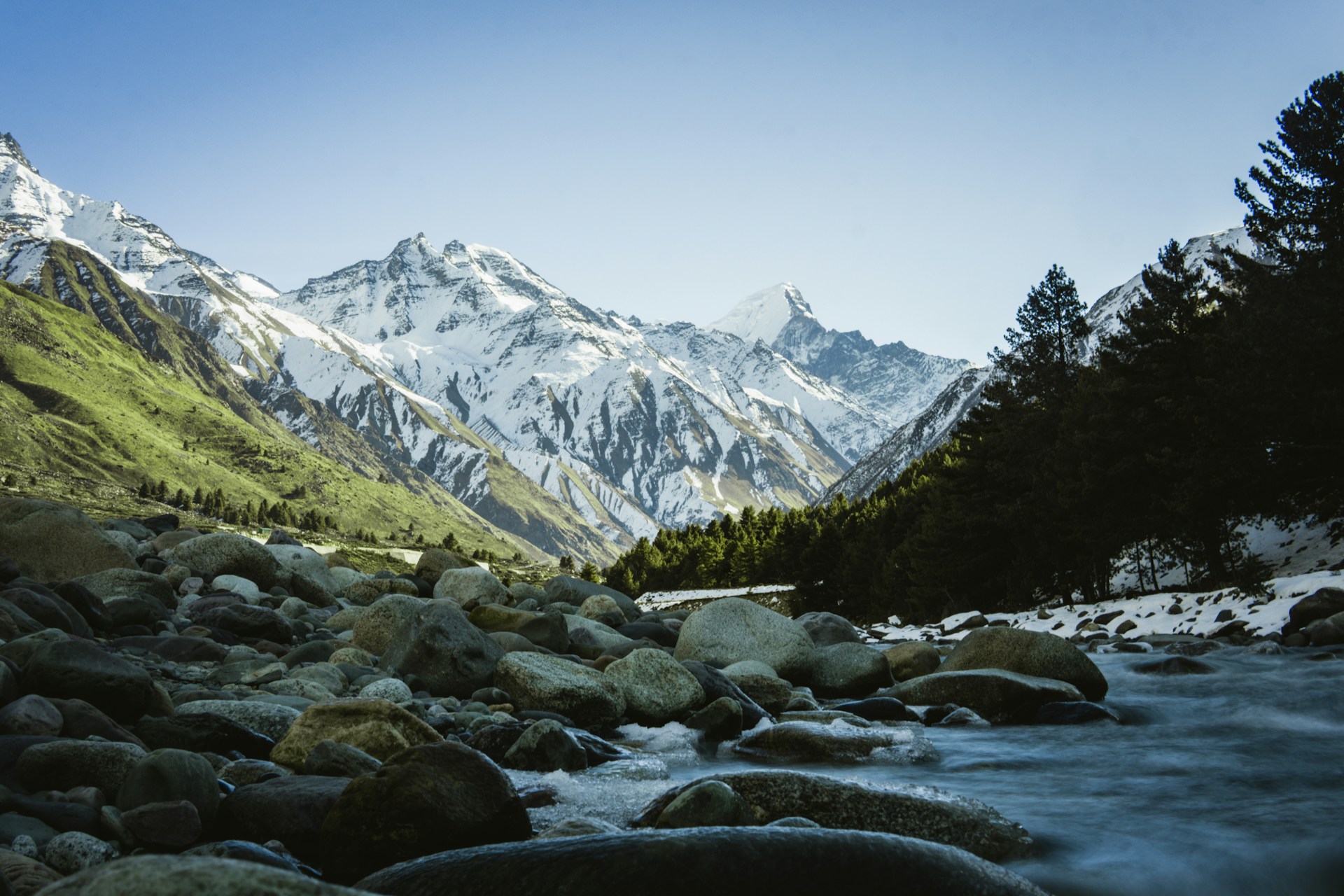 River through the Himalayas