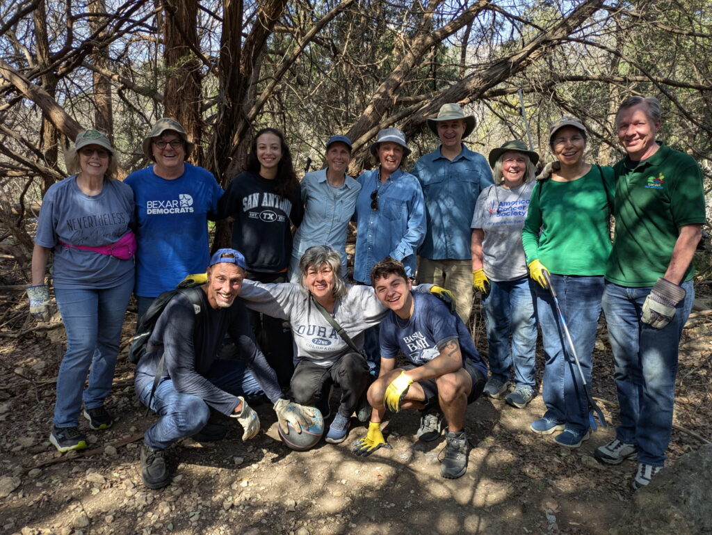Great Global Cleanup coordinator Michael Karapetian and volunteers in Texas.