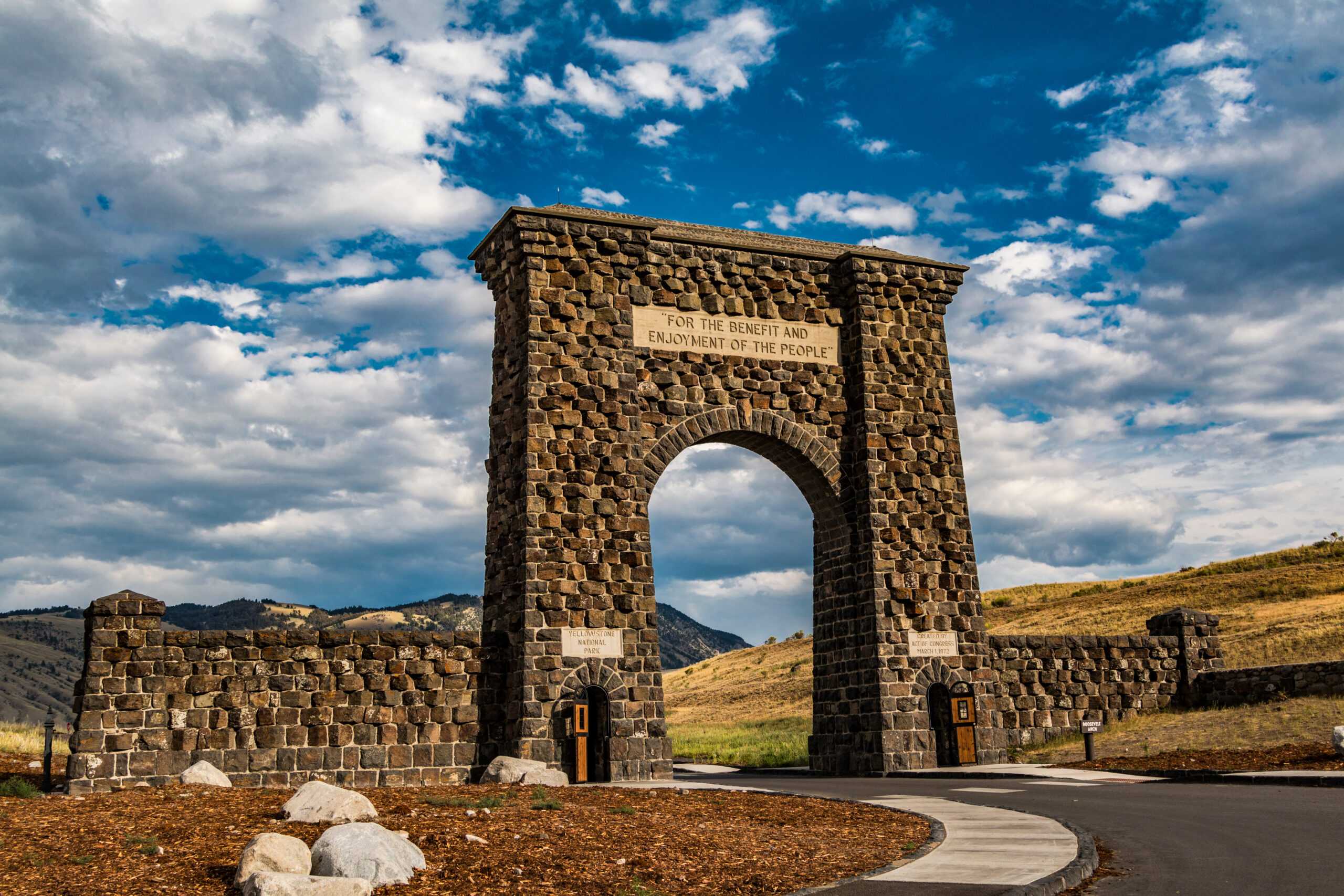 The Roosevelt Arch at Yellowstone National Park