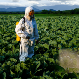 Peticide spraying