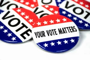 Your vote matters button