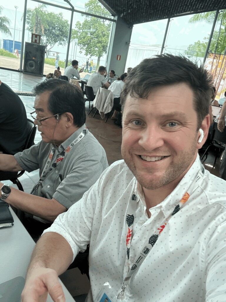 Bryce’s first selfie in Belem!