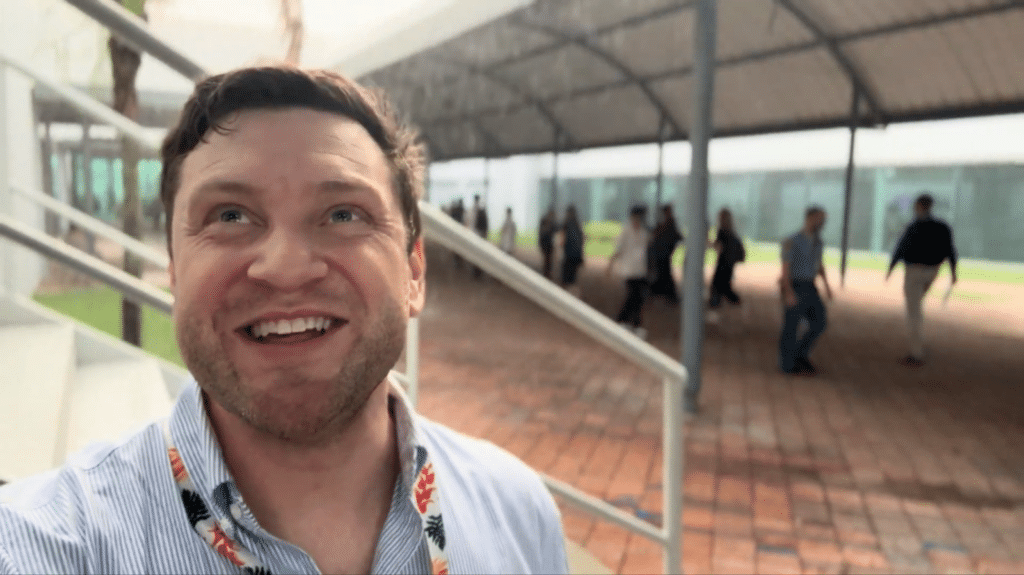 Bryce taking in the atmosphere of COP30