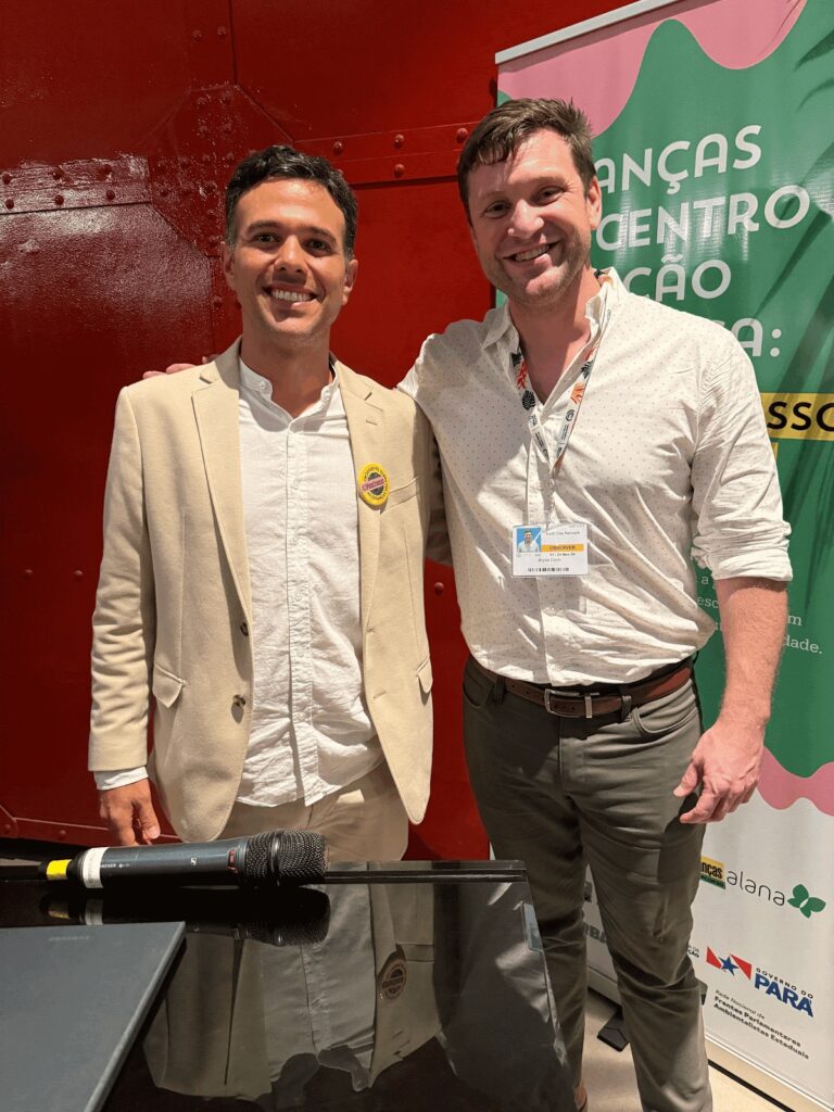 Bryce with JP Amaral from Alana Institute, an environmental group that inspires a better world for children.