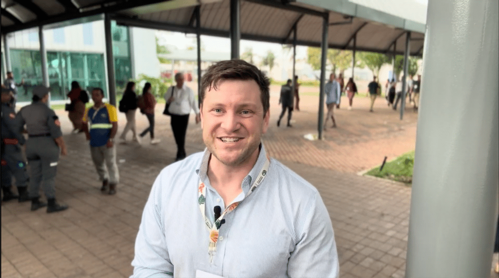 Bryce feeling the high temperature at COP30