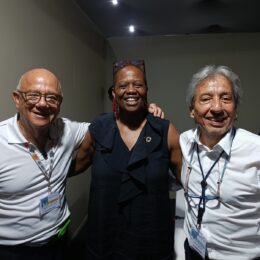 Ropo with Wanjira Mathai Vice President and África Director of WRI and Manuel Pulgar Vidal, former Minister of Environment of Peru and President of COP20 LIMA , present WWF global climate Envoy