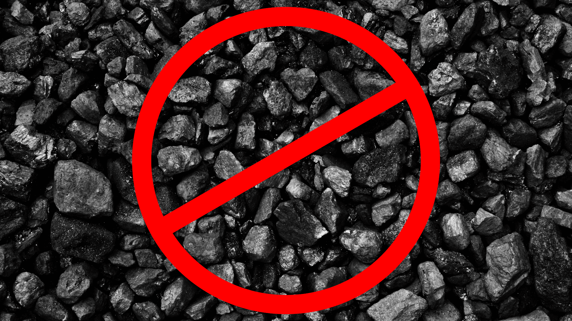 Red circle over coal