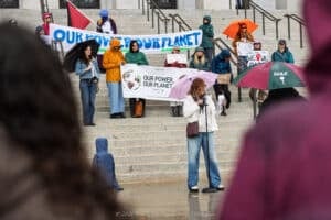 Students and statewide organizations came together in Salt Lake City this past Earth Week to show their support for strong environmental protections for local air quality, water conservation, and green energy.