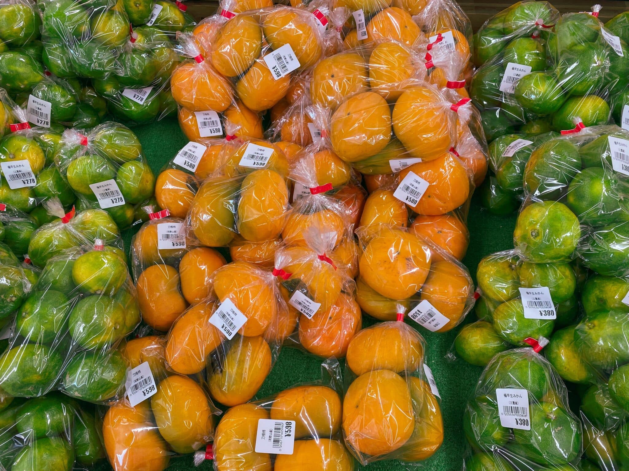 Fruit in plastic