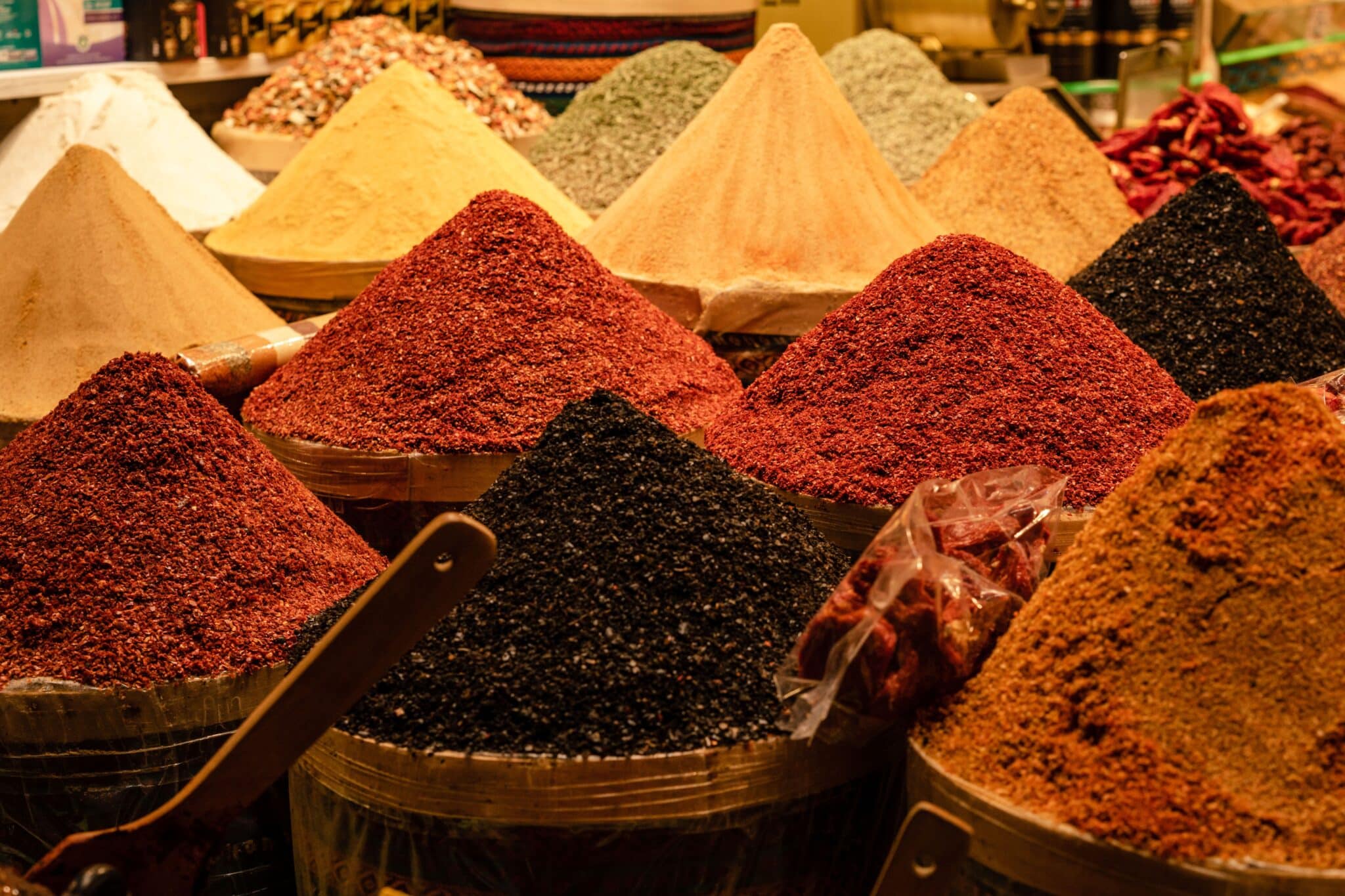Piles of spices