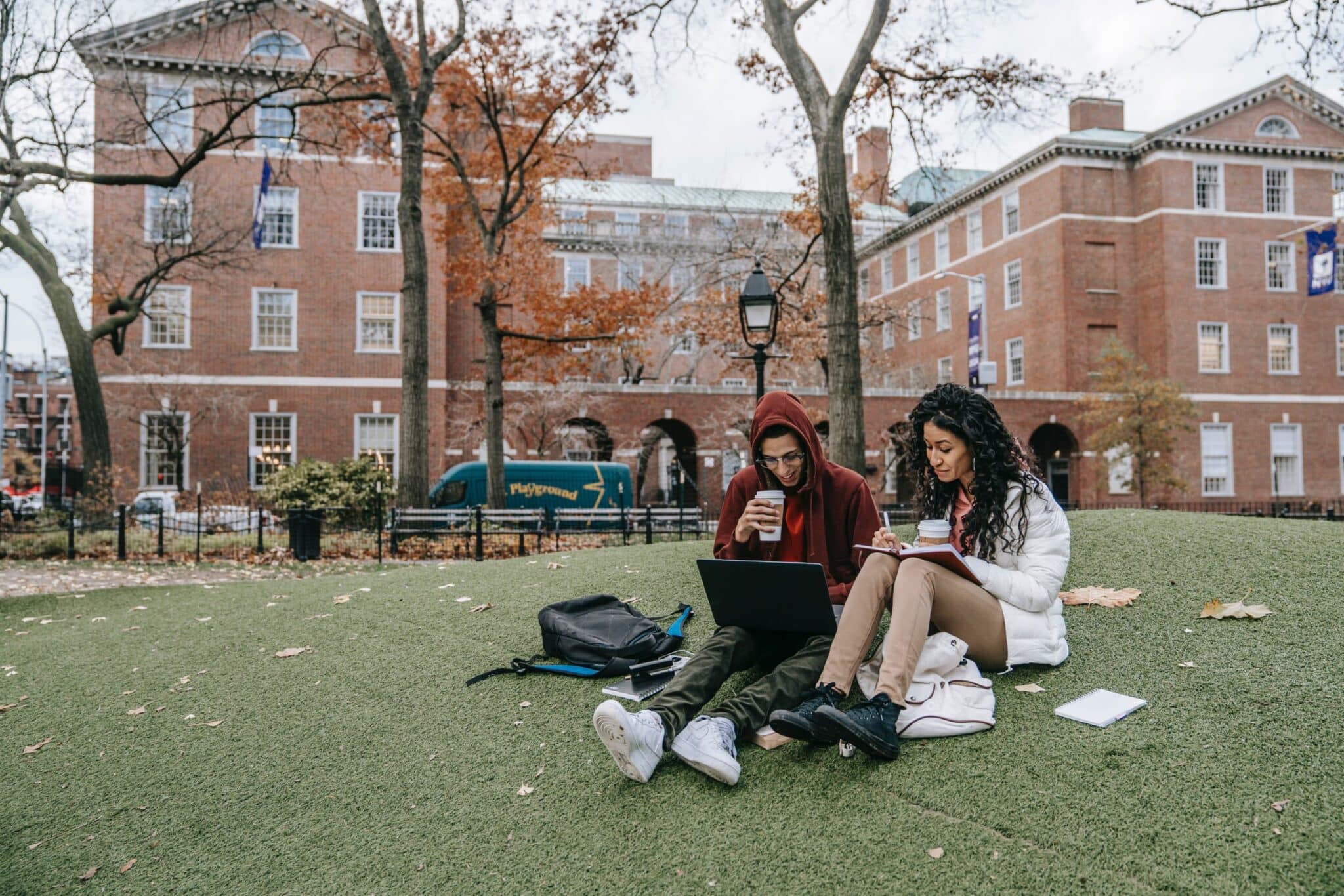 Students taking part in an Earth Day school activity
