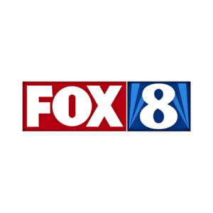 FOX 8 News logo featuring bold white lettering, with “FOX” against a red background and the number “8” against a blue background.