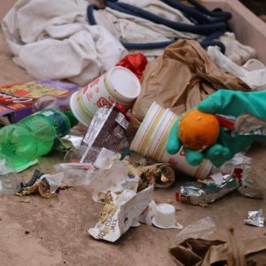 garbage in pile