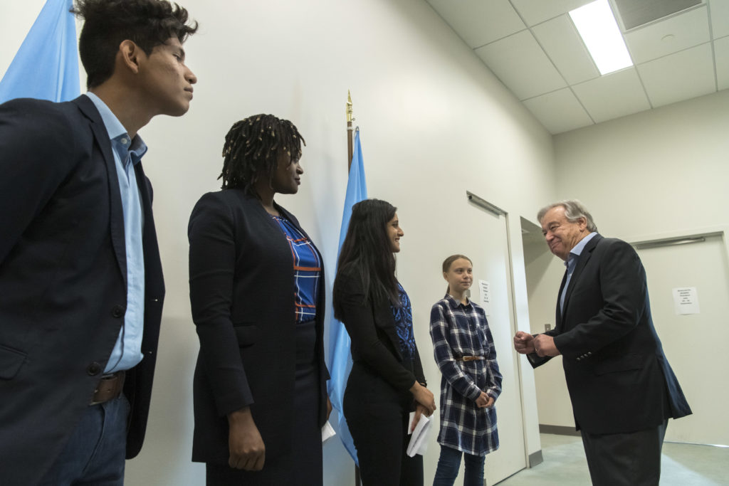 Guterres meets climate activists